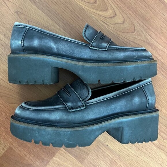 COPY - Free People Decker Platform size 39 Grunge Chunky Shoe - Picture 3 of 7